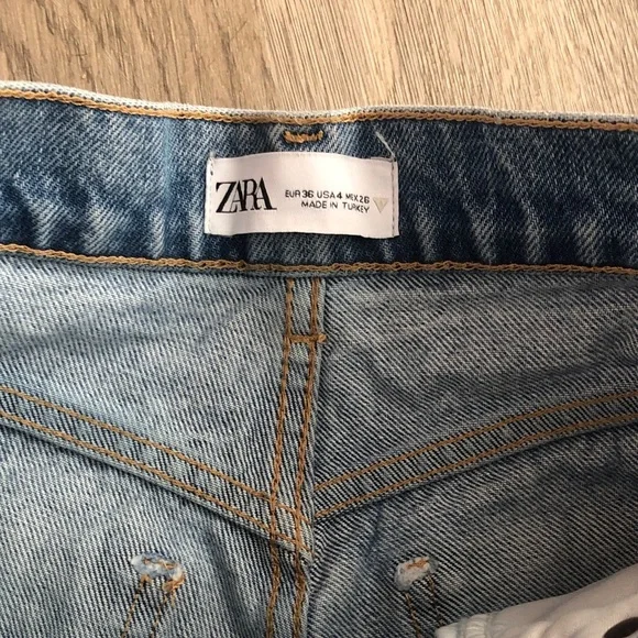 Zara size 4 wide leg Blue Women's Jeans - Picture 3 of 7